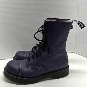 vegetarian shoe Airseal Boulder Boot Boots Bucky Combat Vegan Leather Purple 10